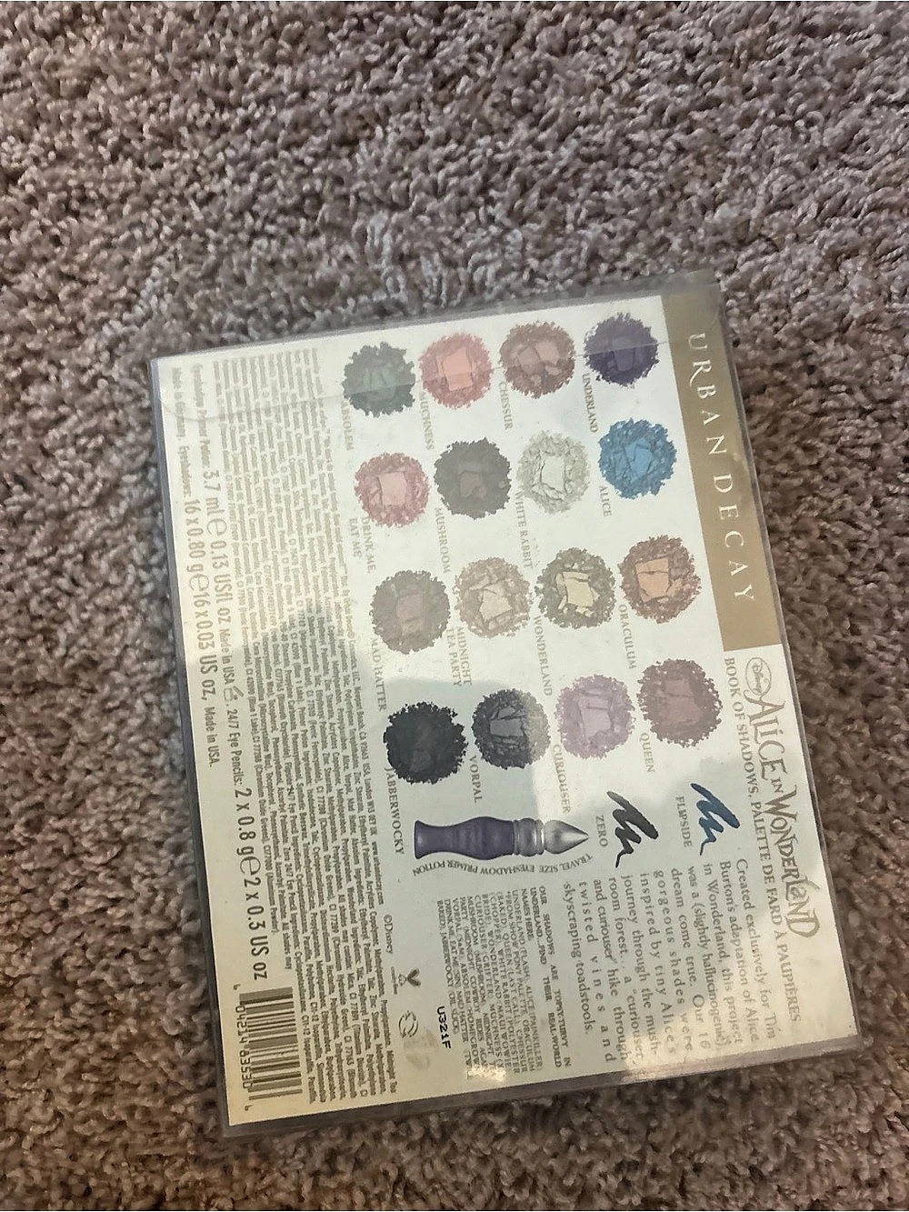 RARE! Urban Decay Alice in Wonderland Book of Shadows Eyeshadow Palette Multicol - Picture 4 of 5